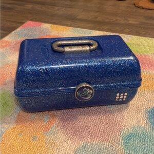Retro Caboodles Blue Liquid Metallics Make Up Case Organizer Model #5622 1990’s